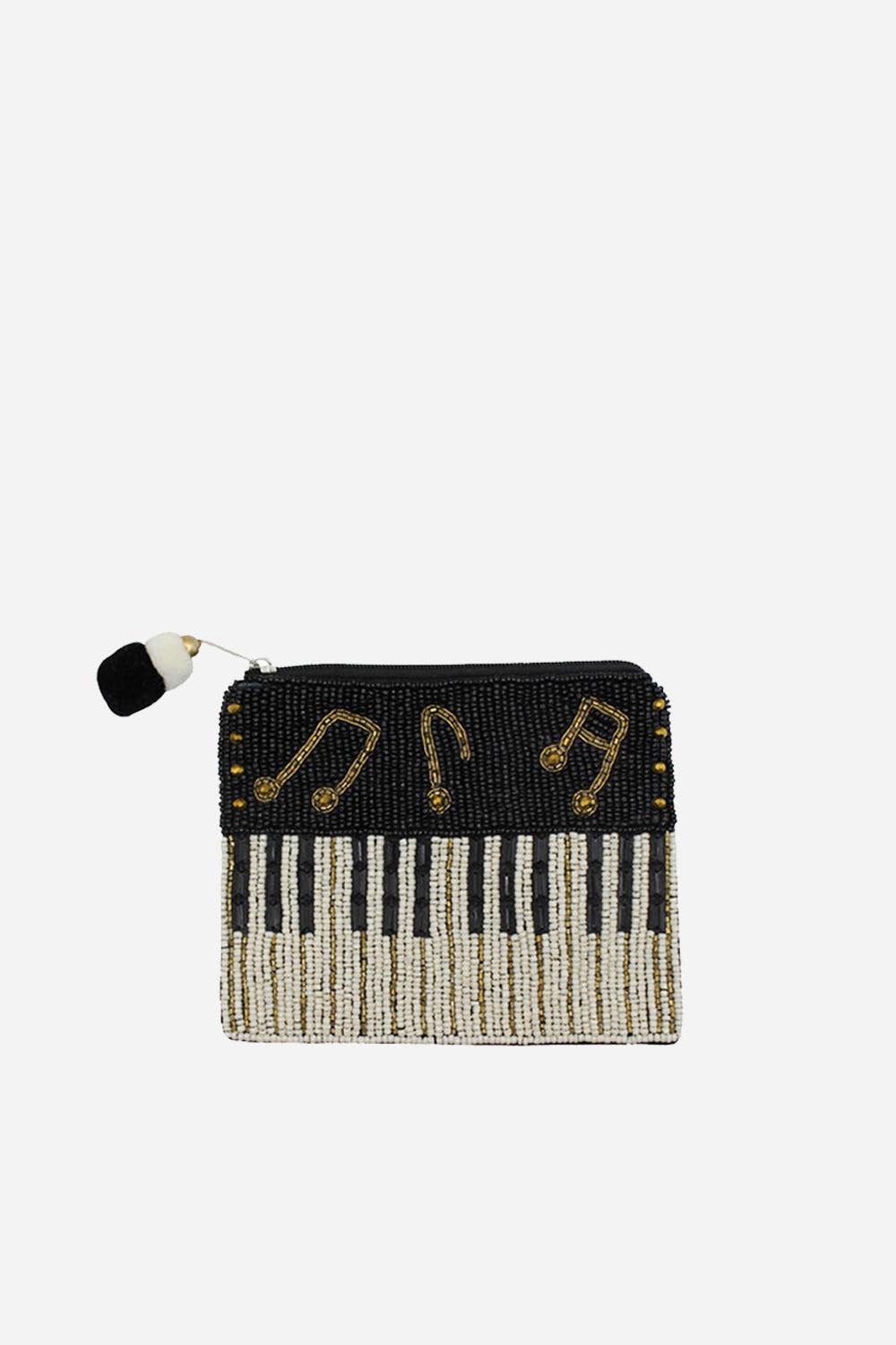 Piano Beaded Coin Pouch
