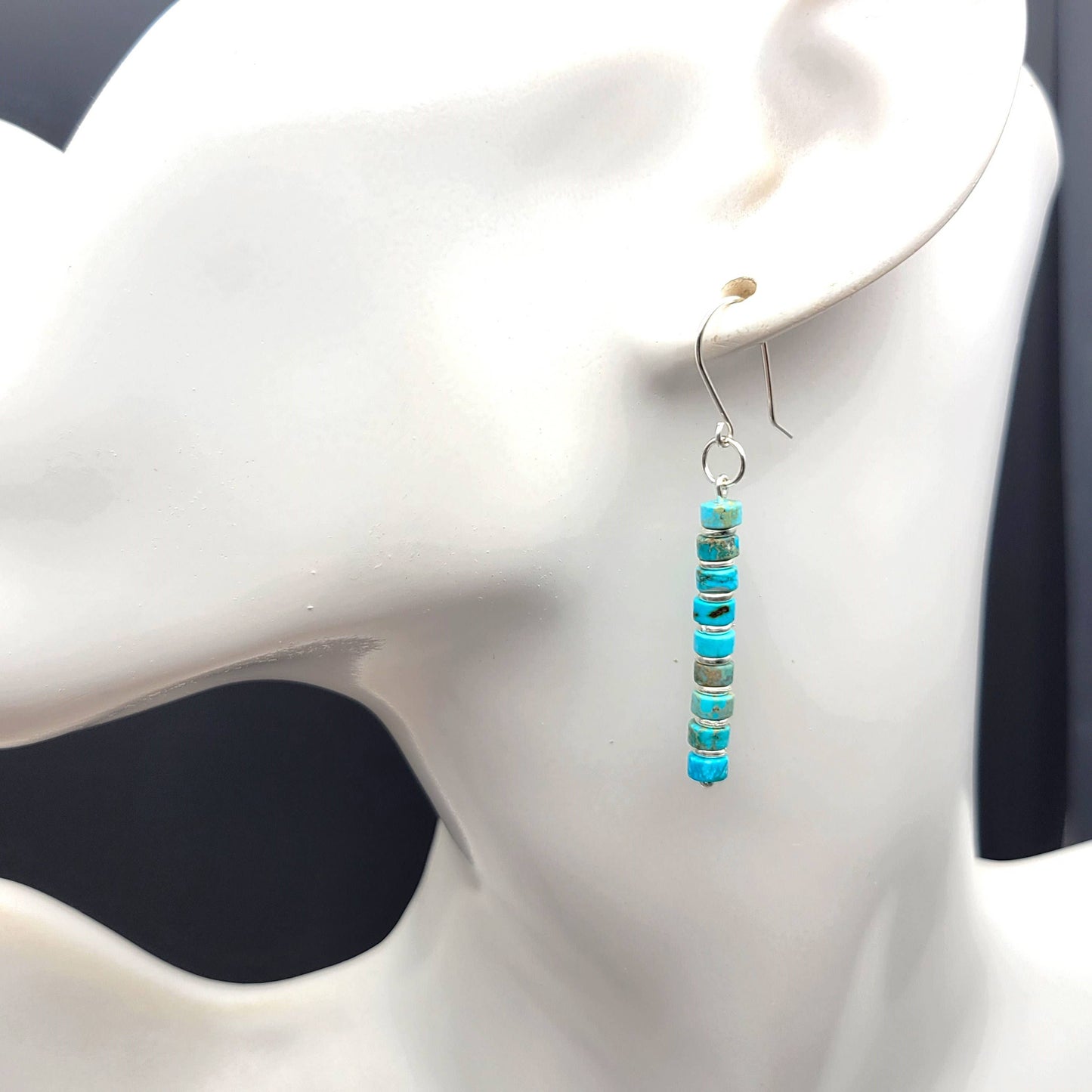 Turquoise Vibrant Blue Dangle Boho Earrings