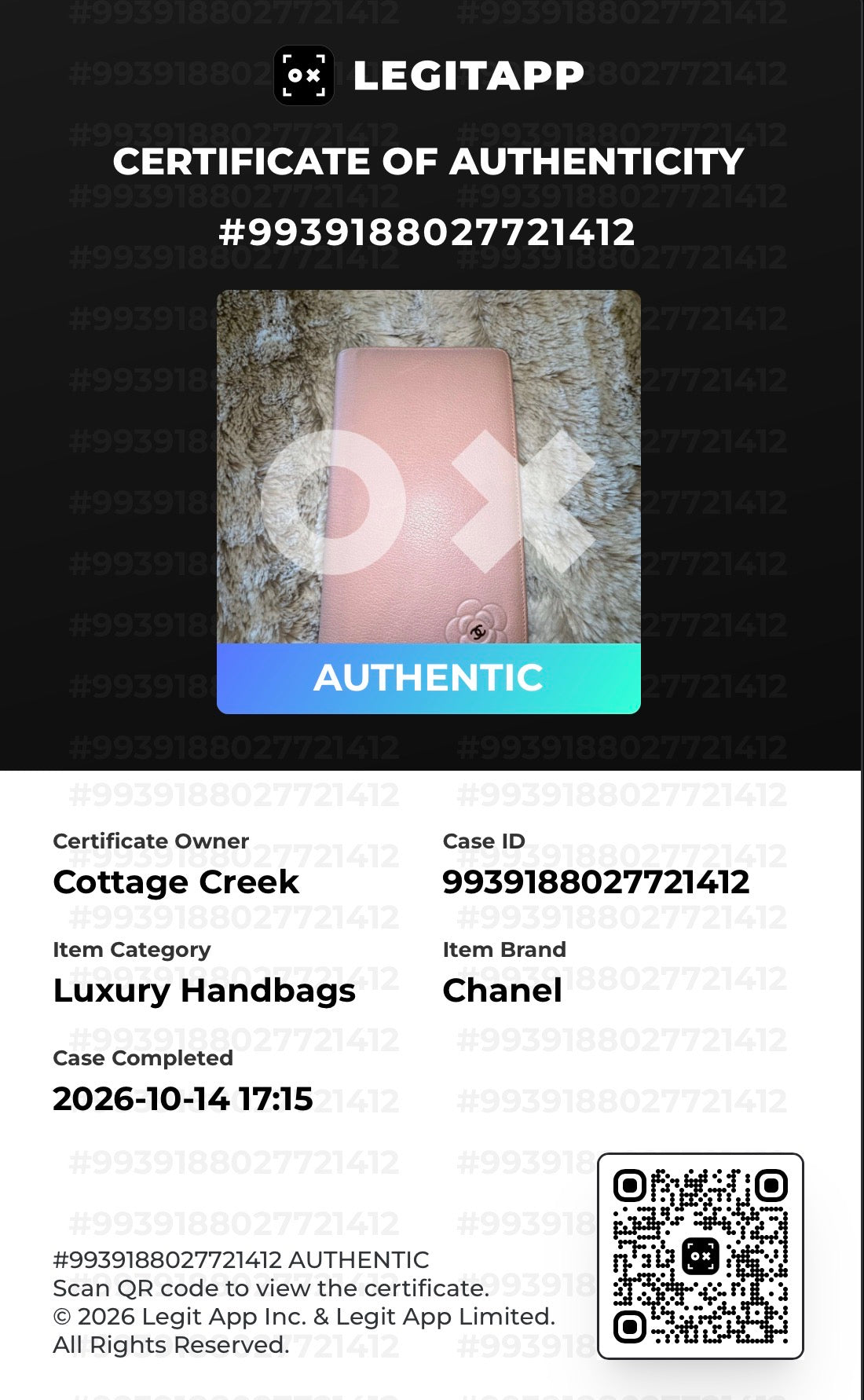 Pre-Loved Authentic Chanel Camellia Pink Leather Bifold Long Wallet