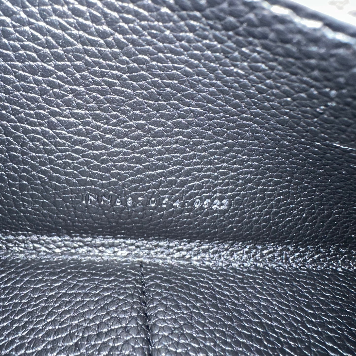 Pre-owned Saint Laurent (YSL) black grained leather long wallet AUTHENTIC #10