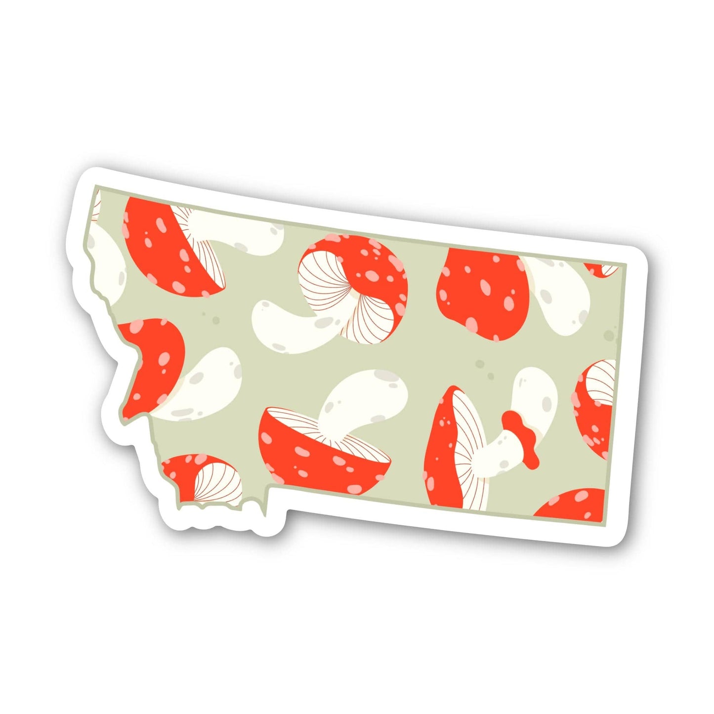 Montana Mushroom Pattern Sticker