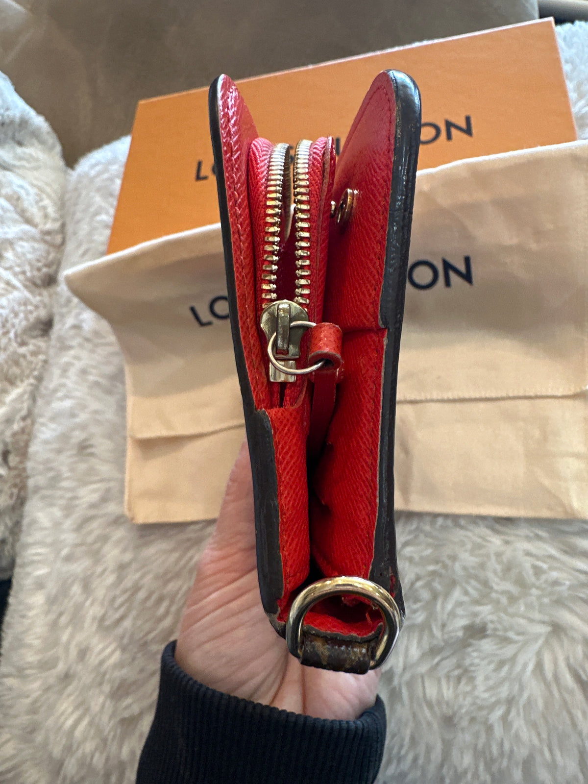Pre-Loved Authentic Louis Vuitton Monogram Insolite Wallet – Piment Interior