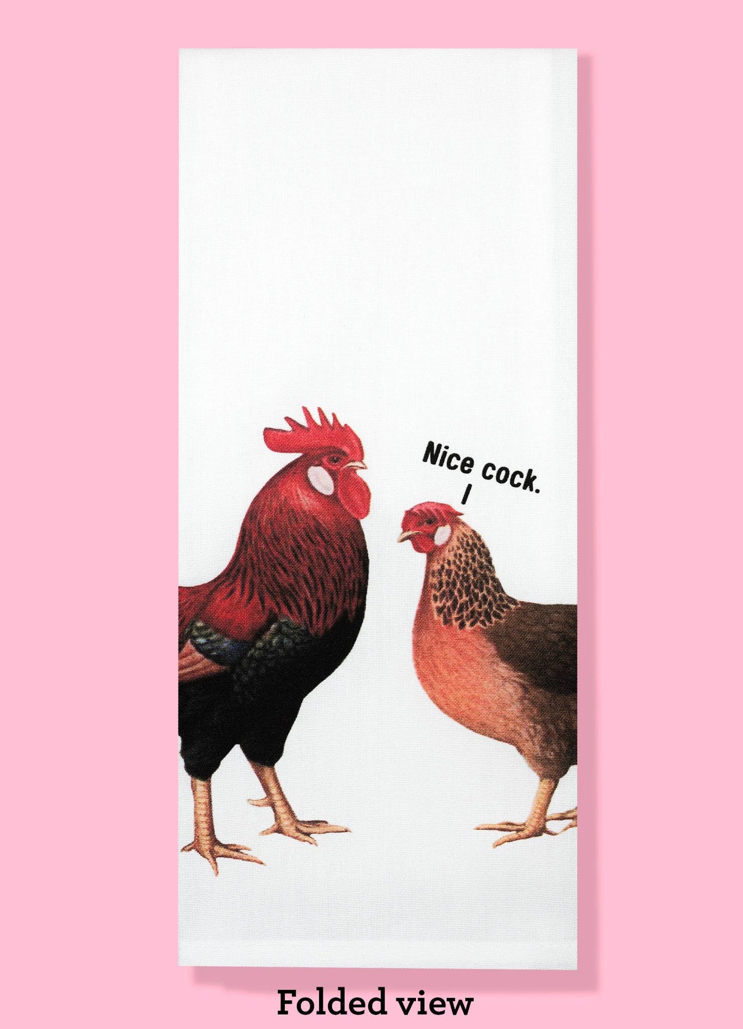 Nice Cock - Chicken and Rooster Dishtowel