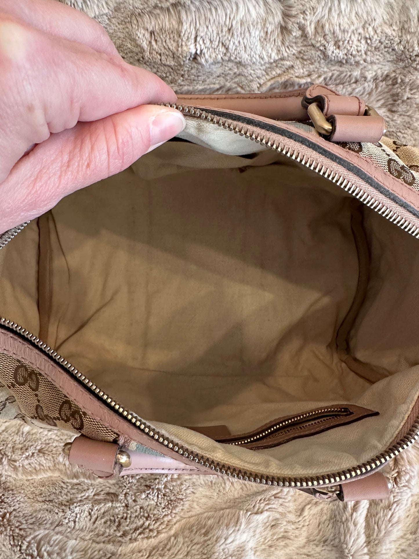 Pre-owned Gucci GG Canvas Boston bag