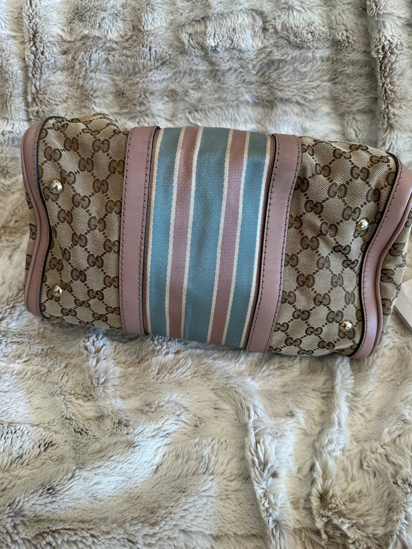 Pre-owned Gucci GG Canvas Boston bag