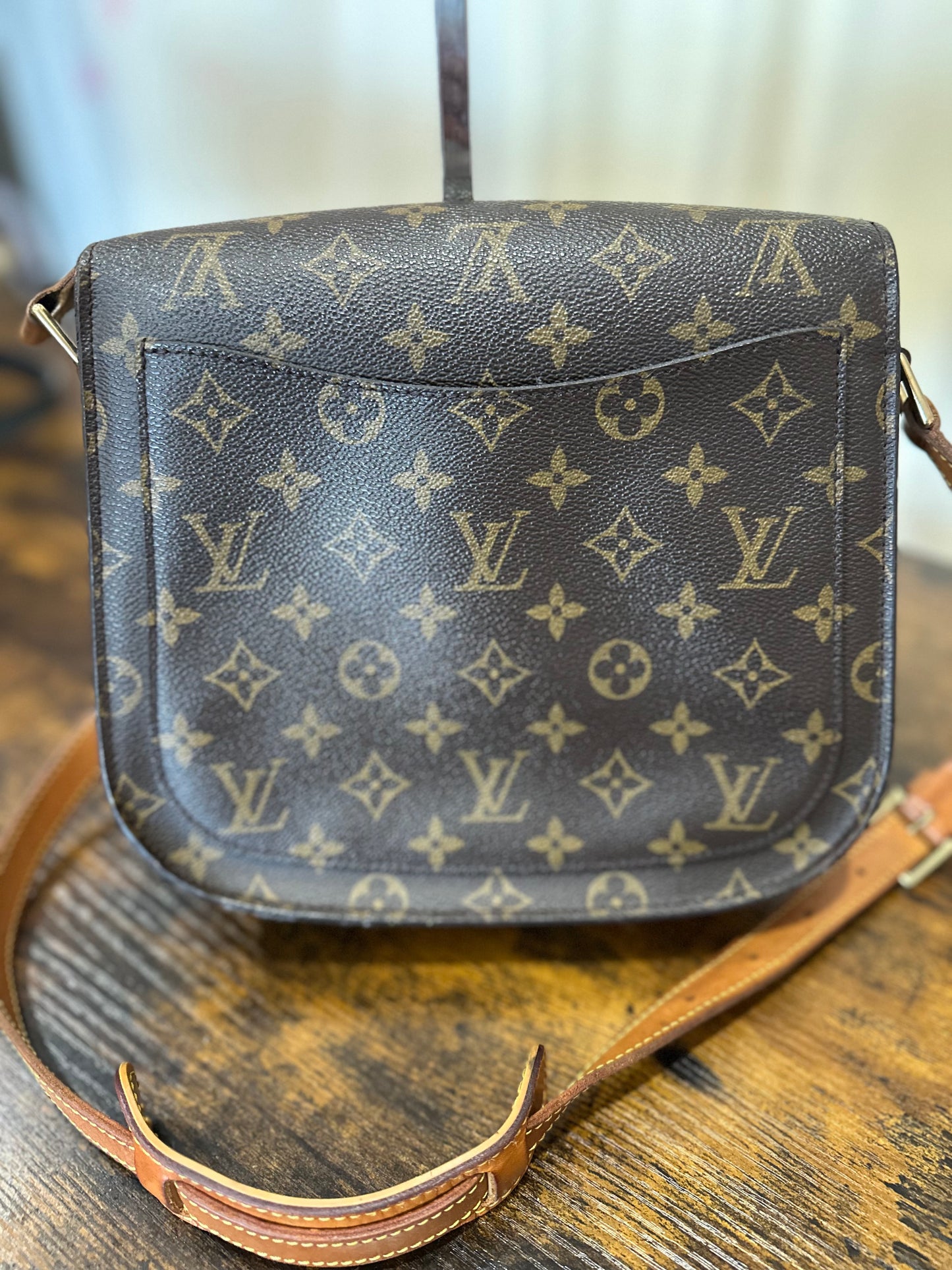 JT014 Preowned Louis Vuitton Monogram Cartouchière GM Crossbody
