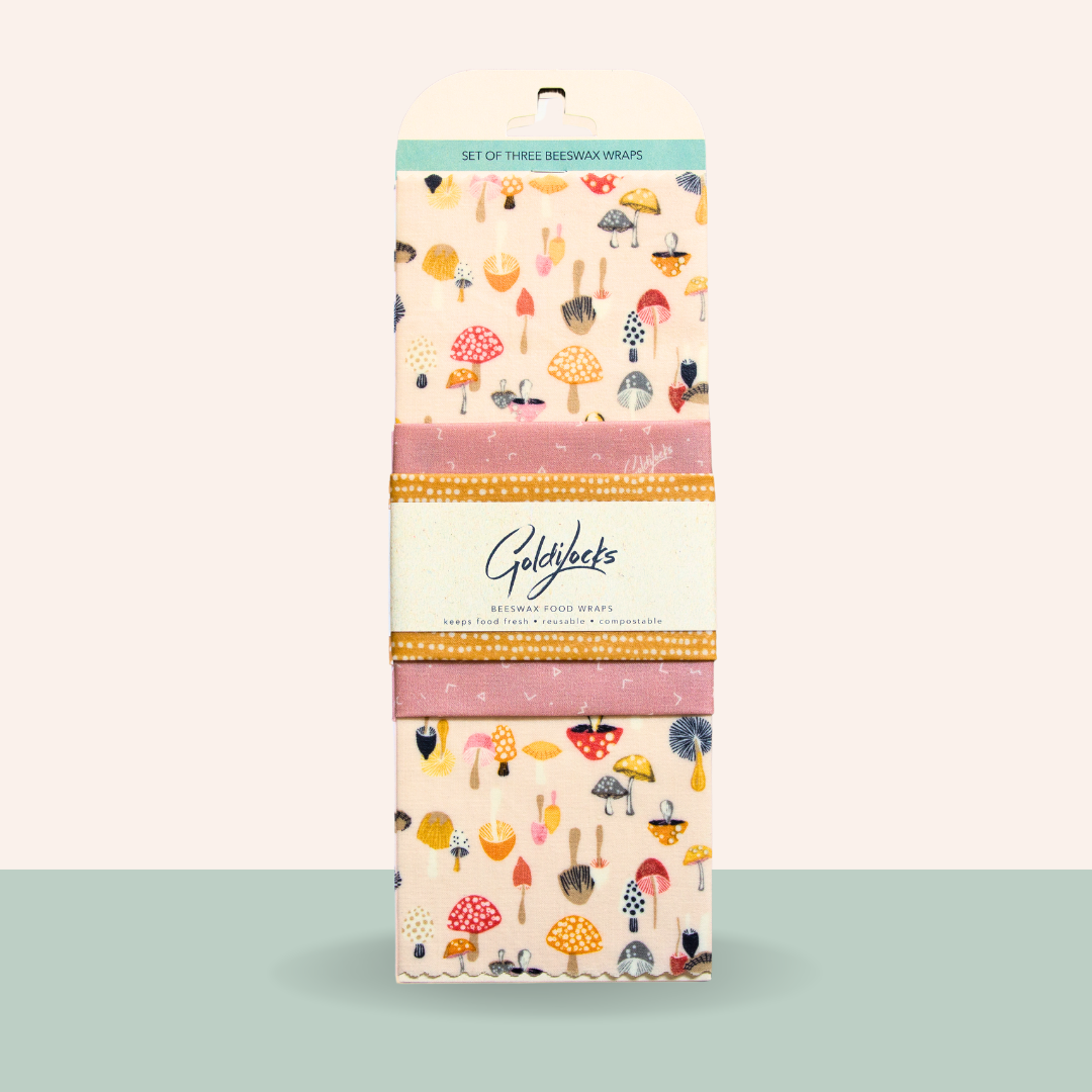 Goldilocks Goods - Reusable Beeswax Food Wraps: Blush Mush Set of 3