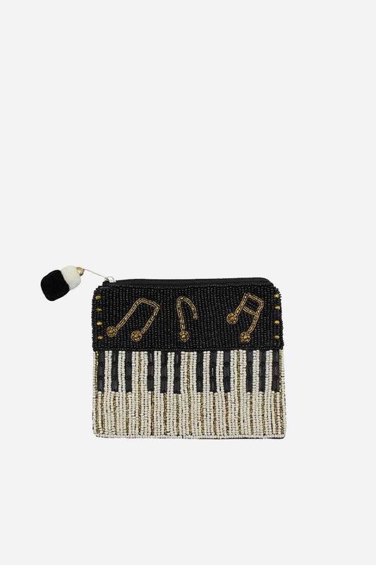 Piano Beaded Coin Pouch