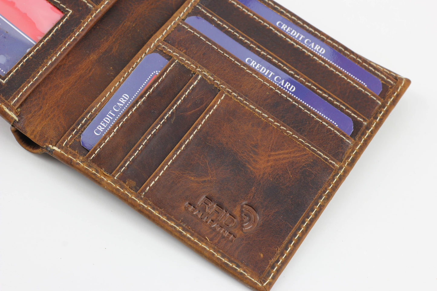 Hunter Leather Men's Hipster Wallet RFID