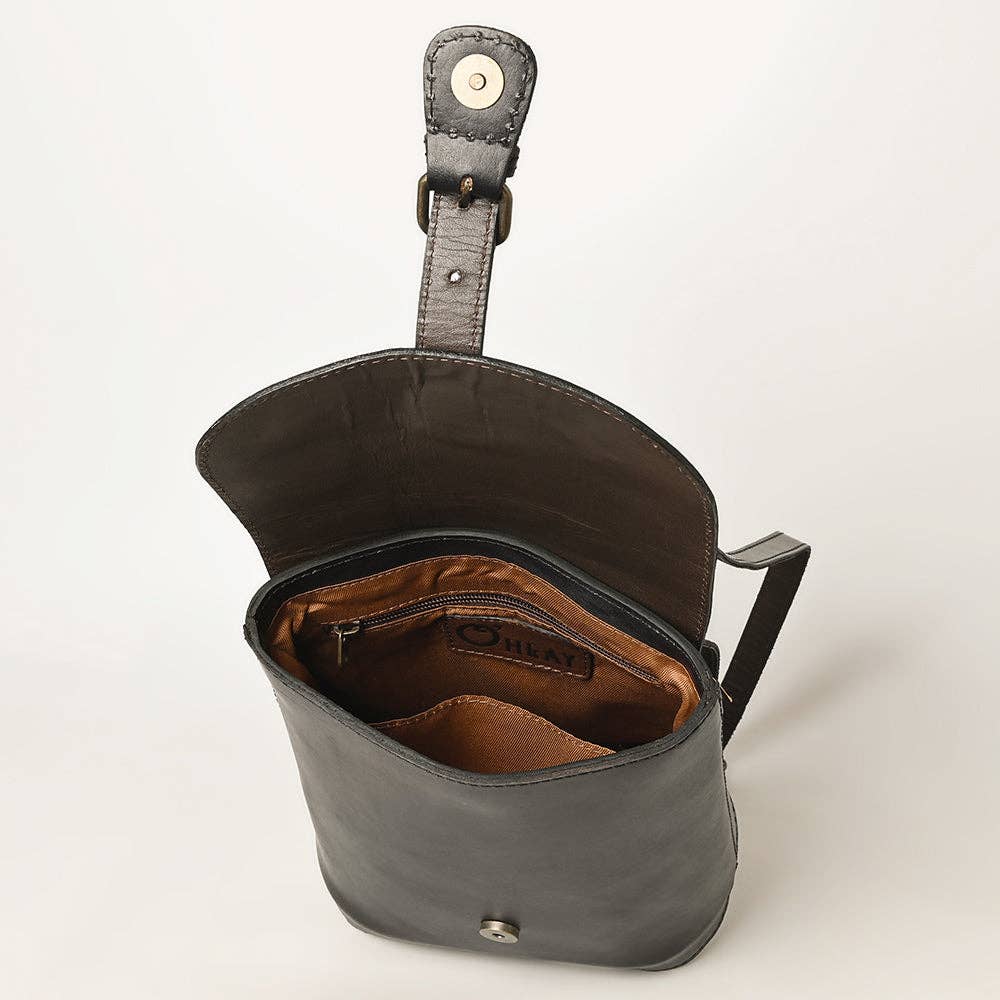 Backpack Genuine Leather hand tooled backpack