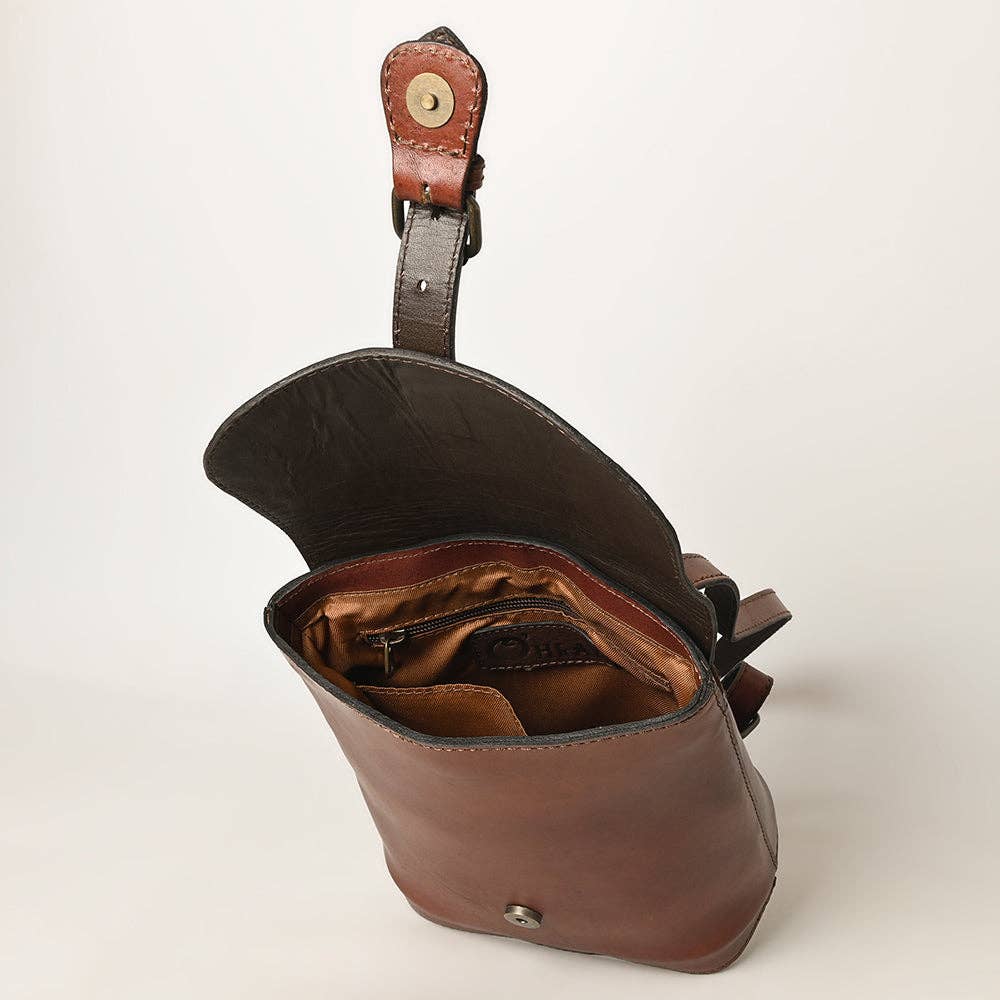 Backpack Genuine Leather women bag western Bag: KBG320