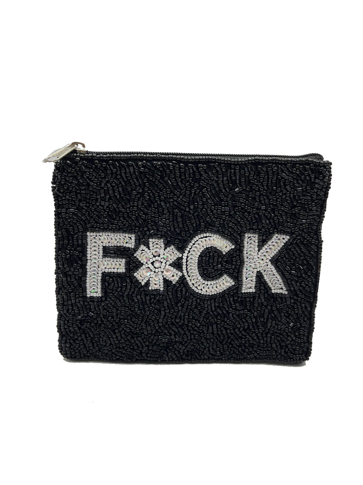 F*CK BEADED COIN POUCH