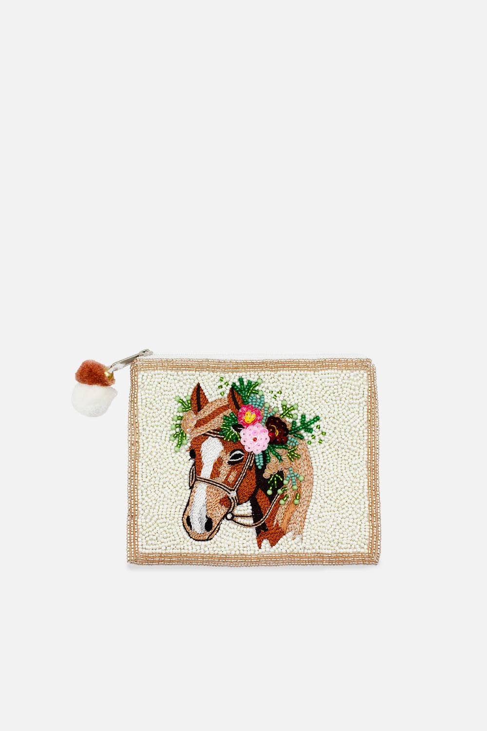Horse Beaded Pouch