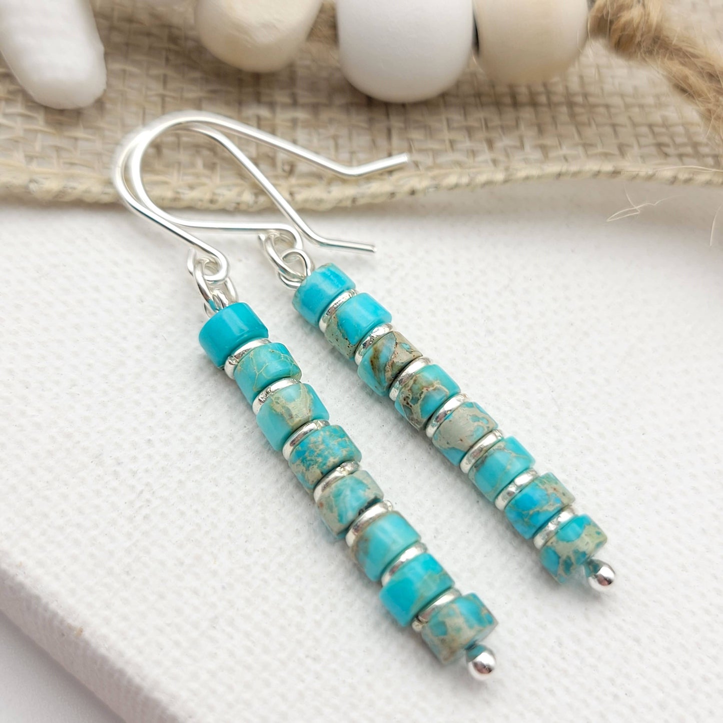Turquoise Vibrant Blue Dangle Boho Earrings