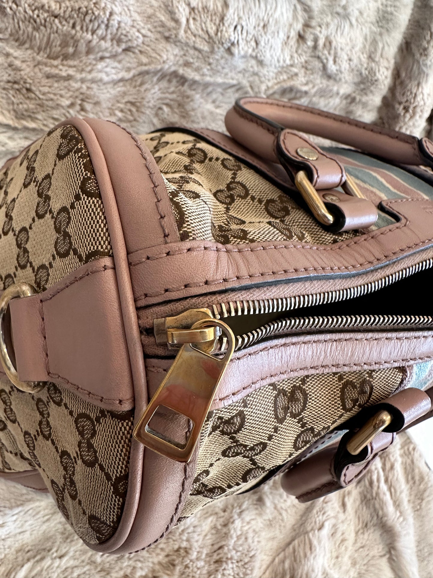 Pre-owned Gucci GG Canvas Boston bag