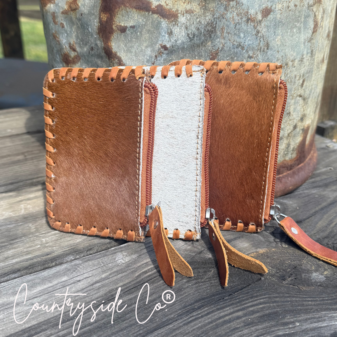 Tooled Leather Pouch, Bag Organizer Pink