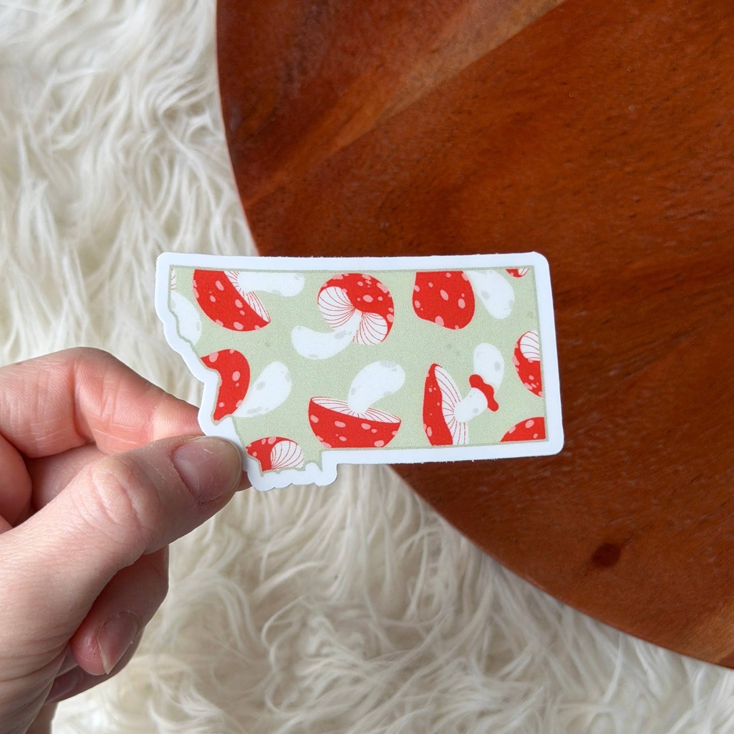 Montana Mushroom Pattern Sticker