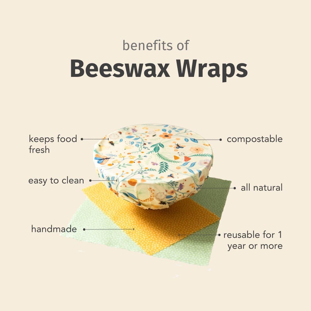 Goldilocks Goods - Reusable Beeswax Food Wraps: Blush Mush Set of 3
