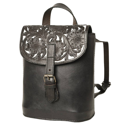 Backpack Genuine Leather hand tooled backpack
