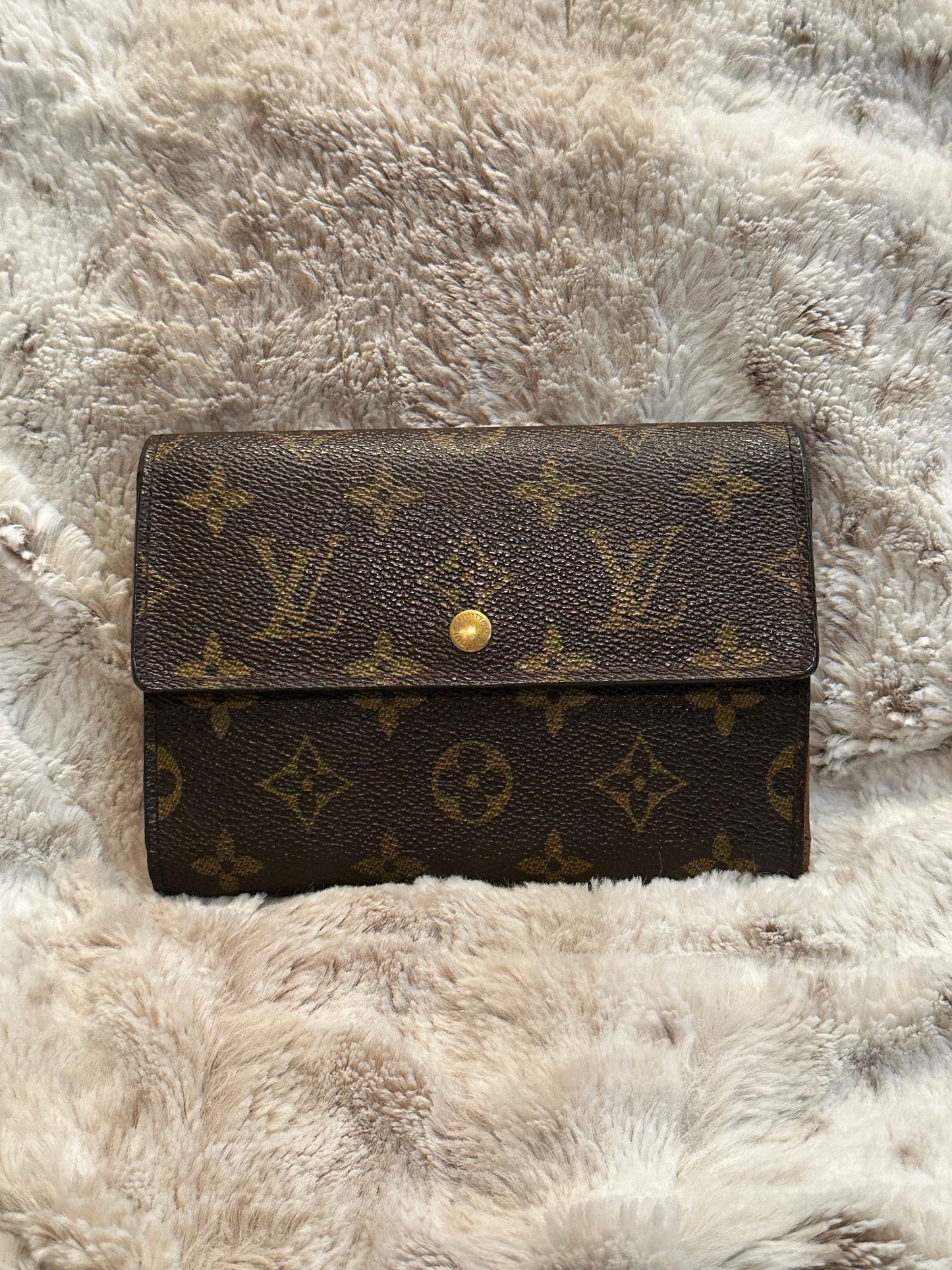 Pre-owned Louis Vuitton Monogram Porte Tresor Etui Papiers trifold wallet