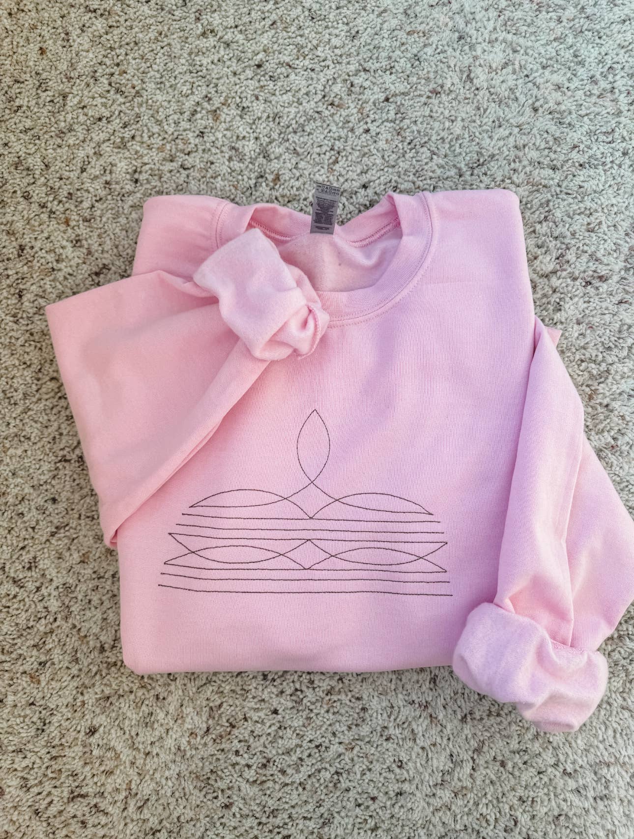 Boot Stitched Embroidered Sweatshirt CREW