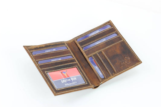 Hunter Leather Men's Hipster Wallet RFID