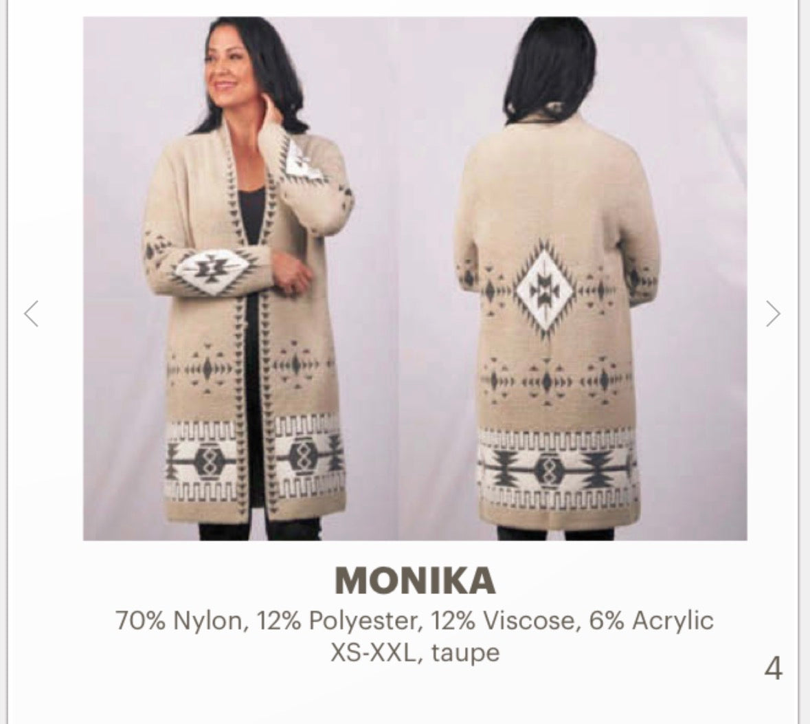 Venario “Monika”Dress Sweater/Jacket