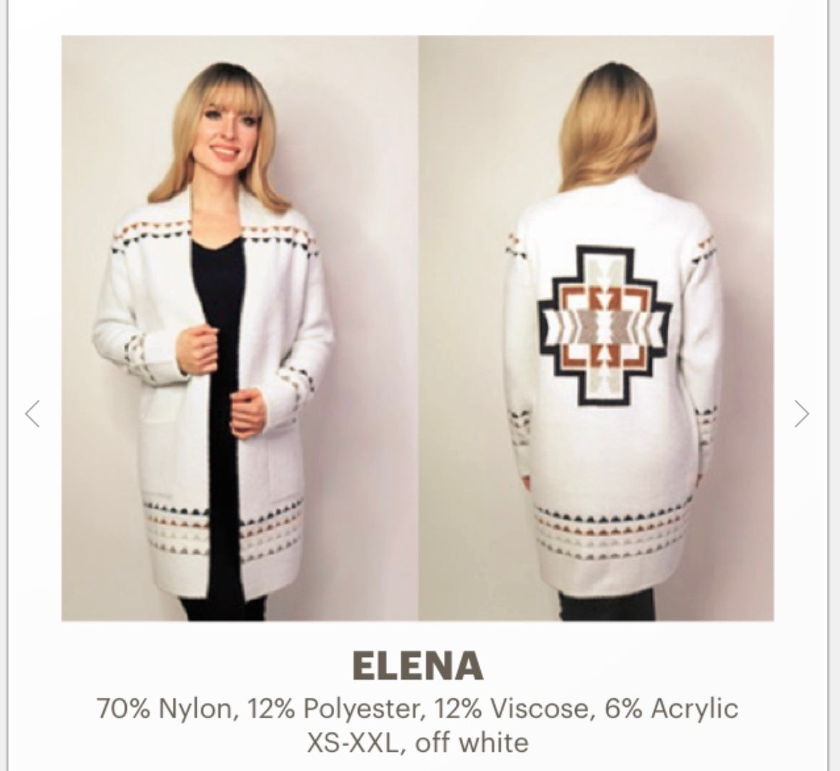 Venario “Elena” Dress Sweater/Jacket