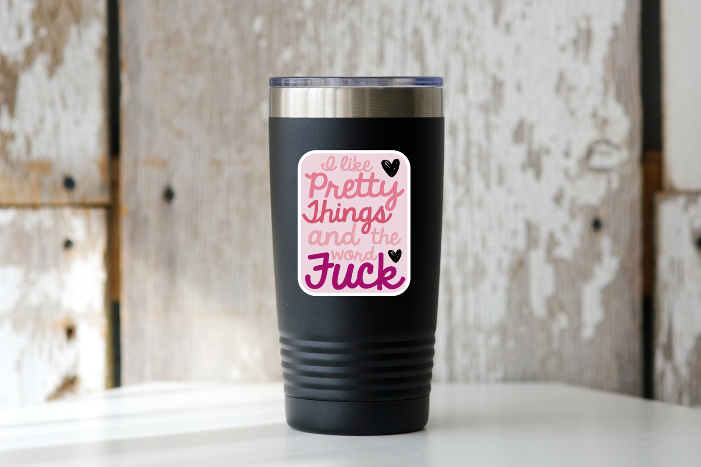 I Like Pretty Things and the Word Fuck Sticker - vinyl