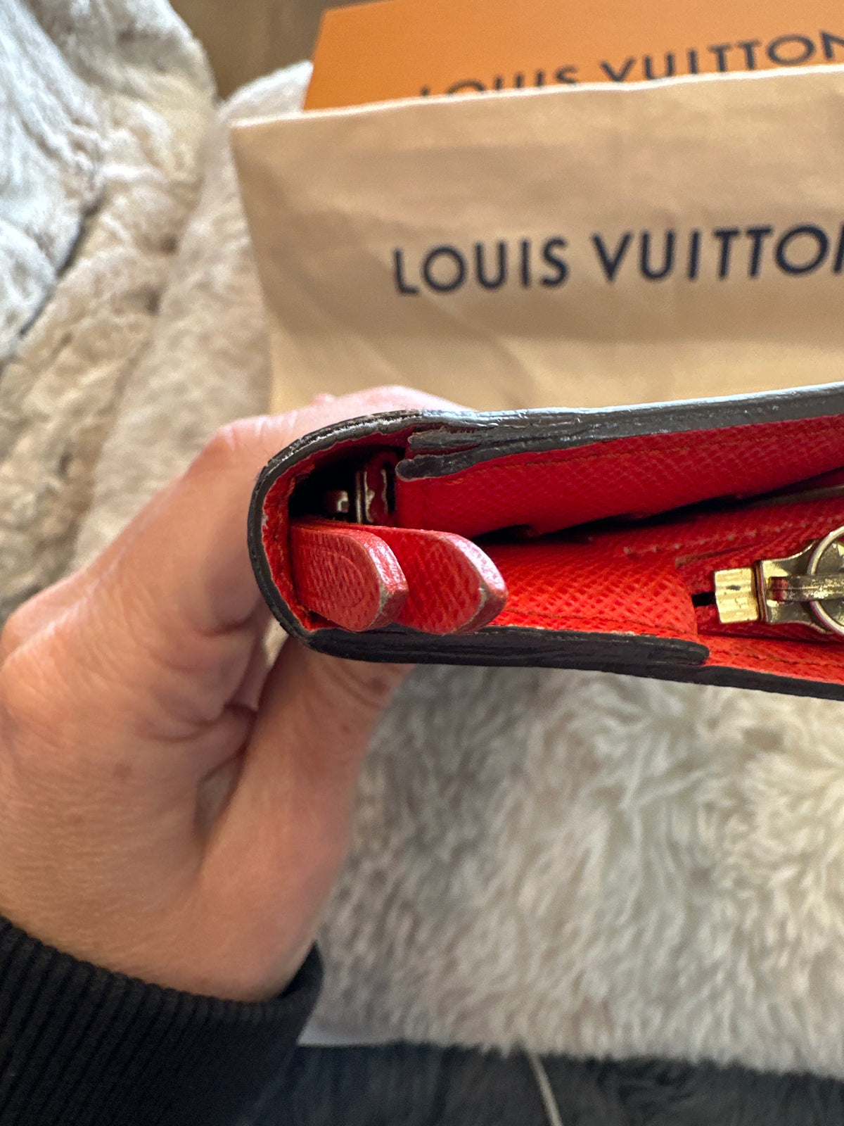Pre-Loved Authentic Louis Vuitton Monogram Insolite Wallet – Piment Interior