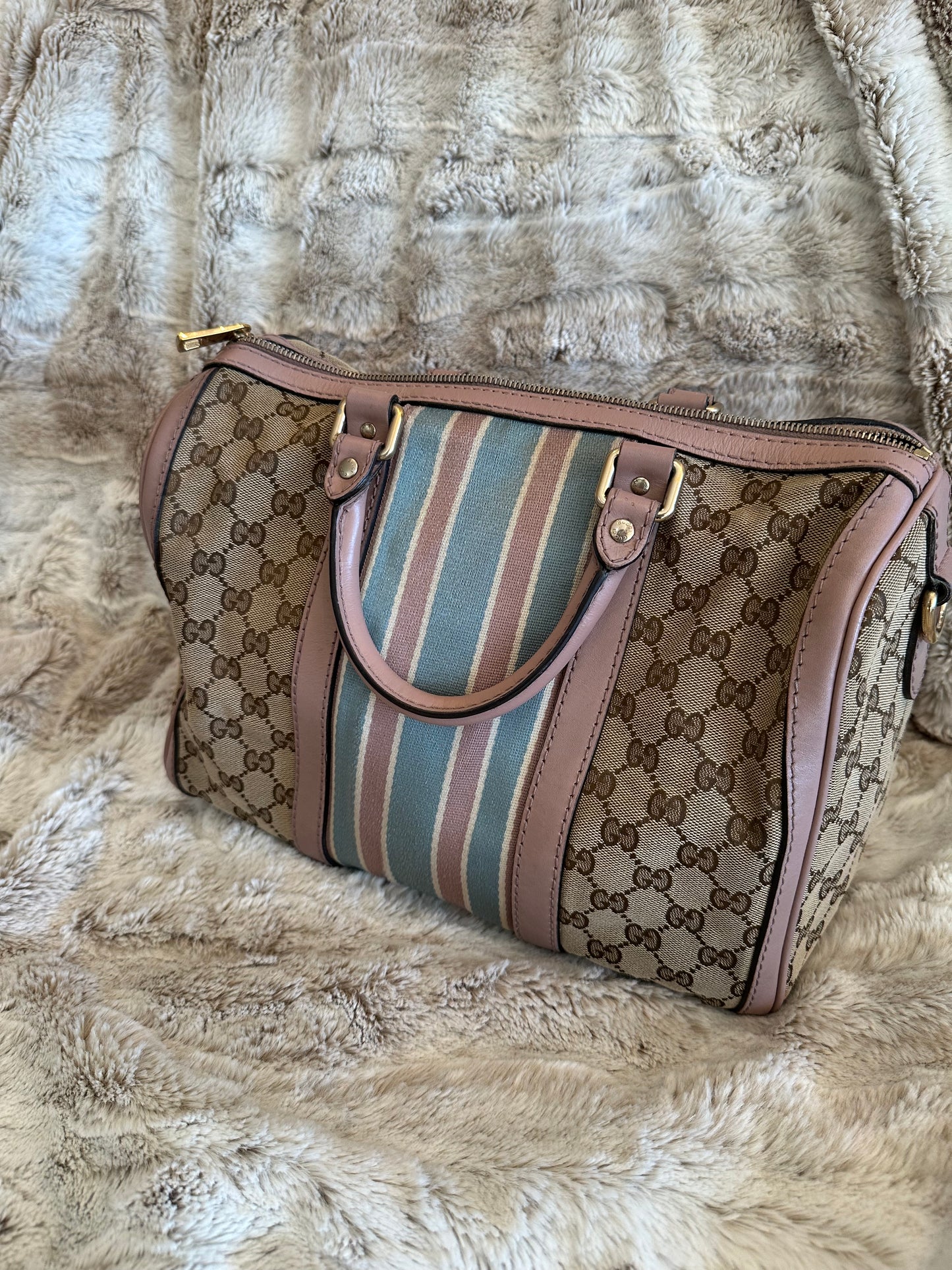 Pre-owned Gucci GG Canvas Boston bag