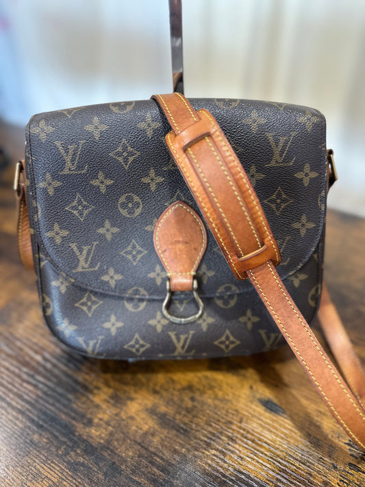 JT014 Preowned Louis Vuitton Monogram Cartouchière GM Crossbody