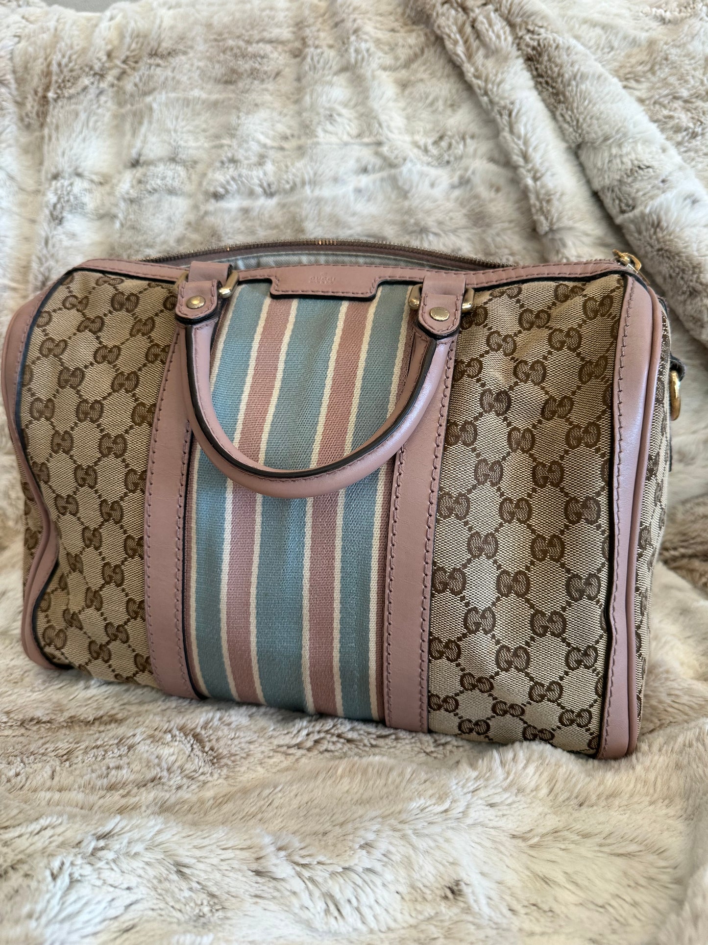 Pre-owned Gucci GG Canvas Boston bag
