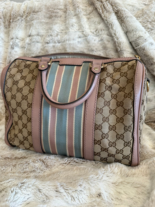 Pre-owned Gucci GG Canvas Boston bag
