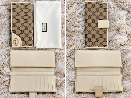 Authentic Pre-Owned Gucci GG Canvas Interlocking G Continental Long Wallet – Ivory Leather