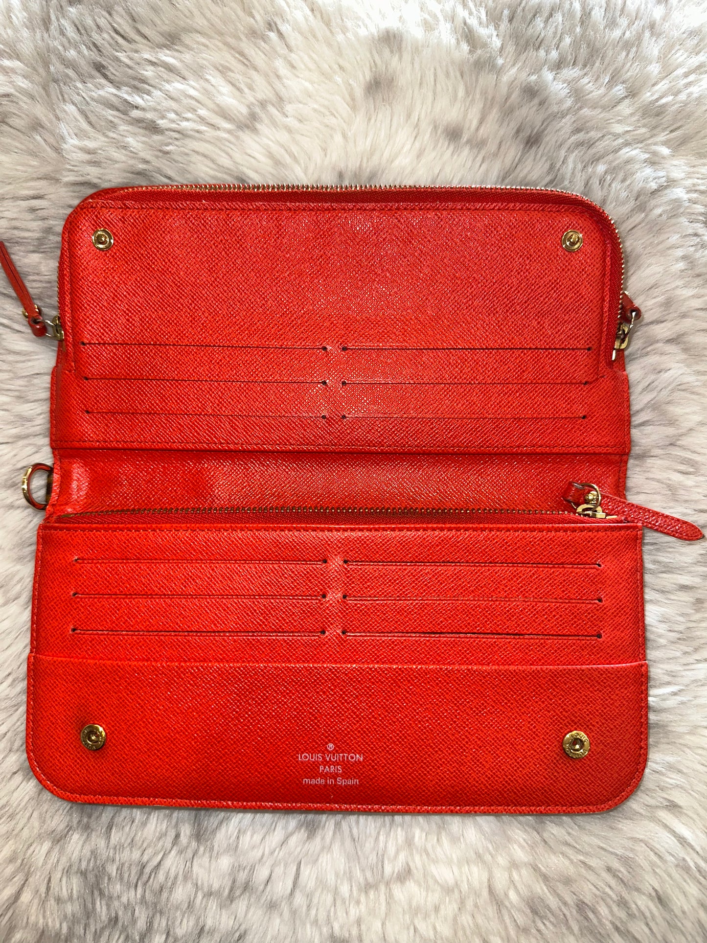 Pre-Loved Authentic Louis Vuitton Monogram Insolite Wallet – Piment Interior