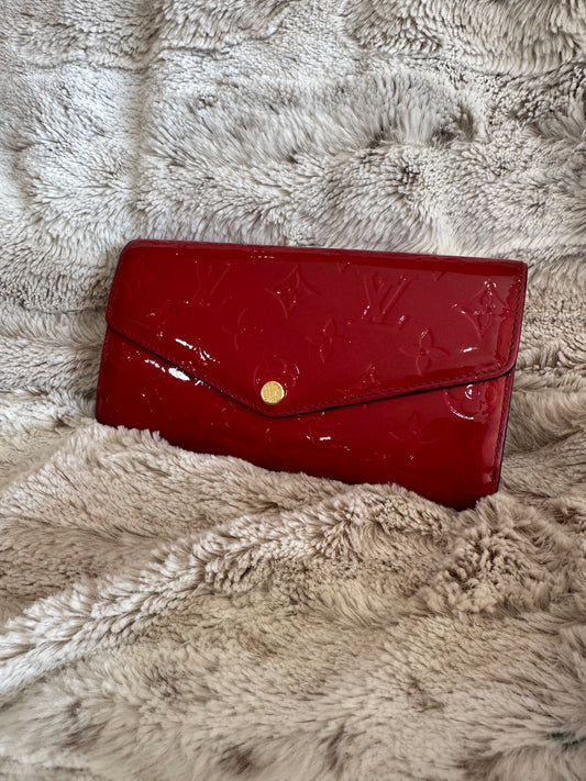 Pre-owned Louis Vuitton Vernis (patent leather) Sarah wallet. #8 AUTHENTIC