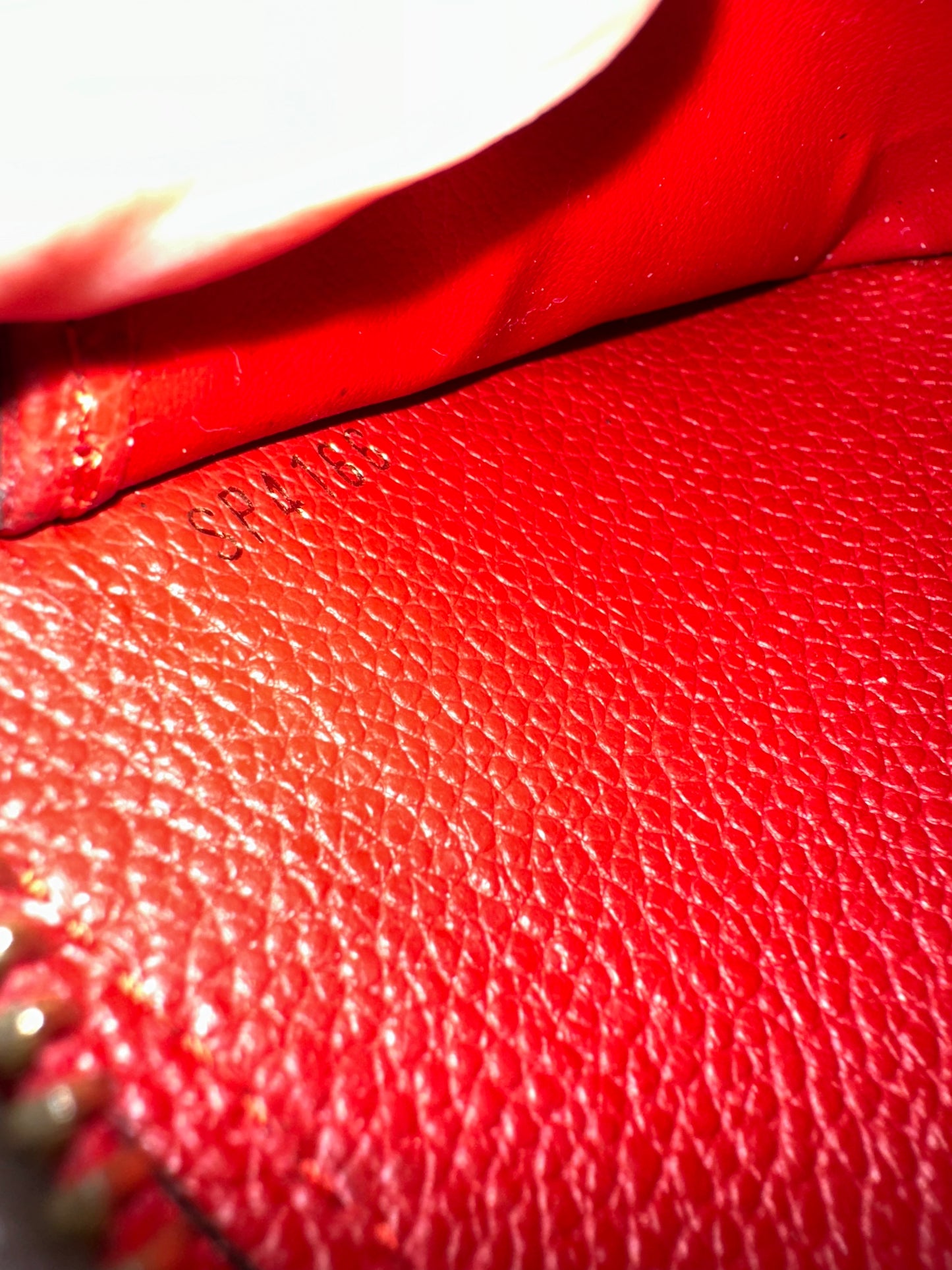 Pre-owned Louis Vuitton Empreinte Zippy Wallet in red (embossed Monogram leather) AUTHENTIC #11