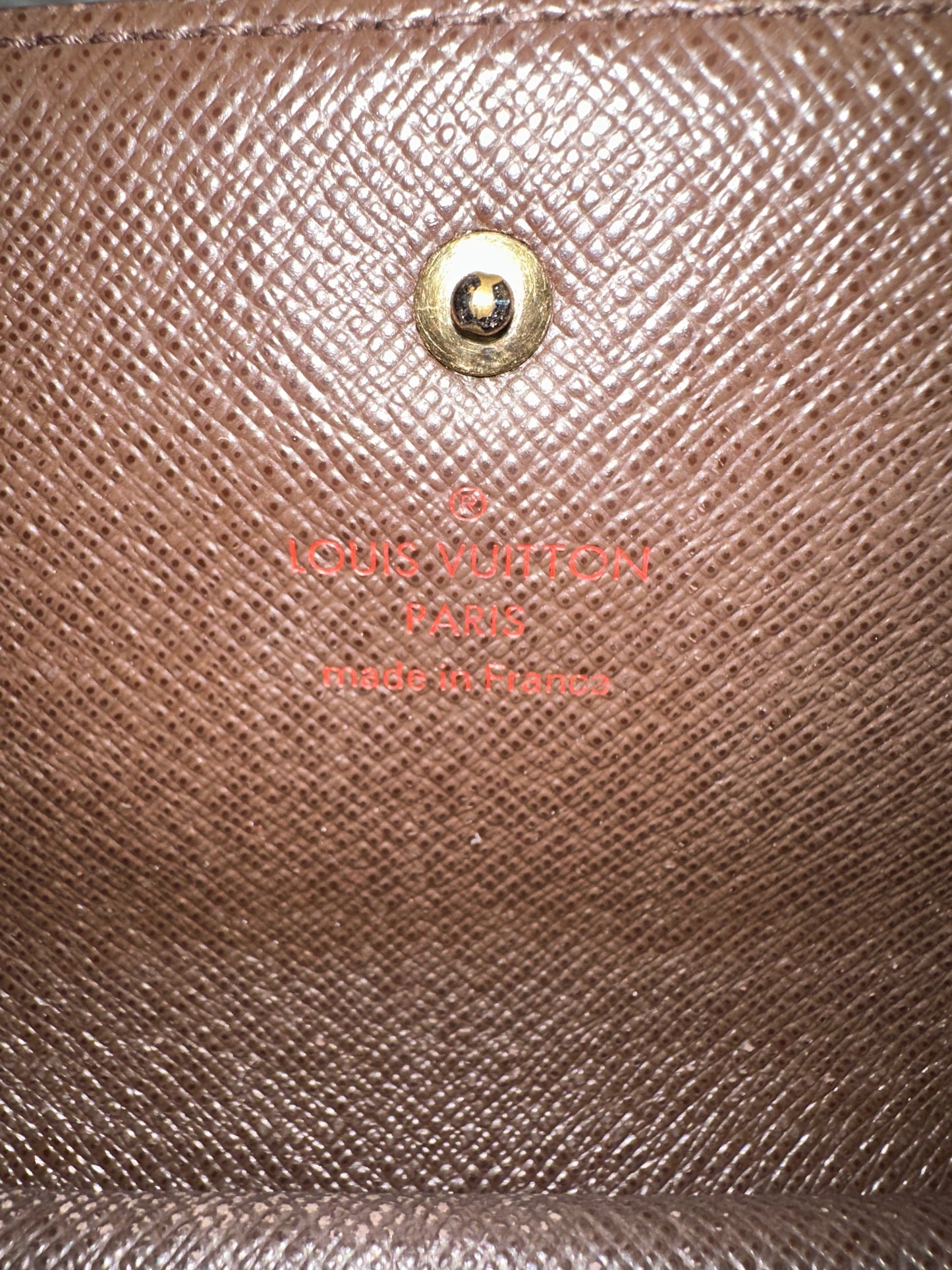 Pre-owned Louis Vuitton Damier Ebene Sarah Wallet #13 AUTHENTIC