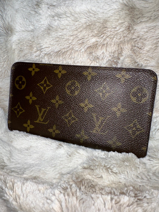 Pre-owned Vintage Louis Vuitton Portomone ZipRound Long Wallet #16 AUTHENTIC