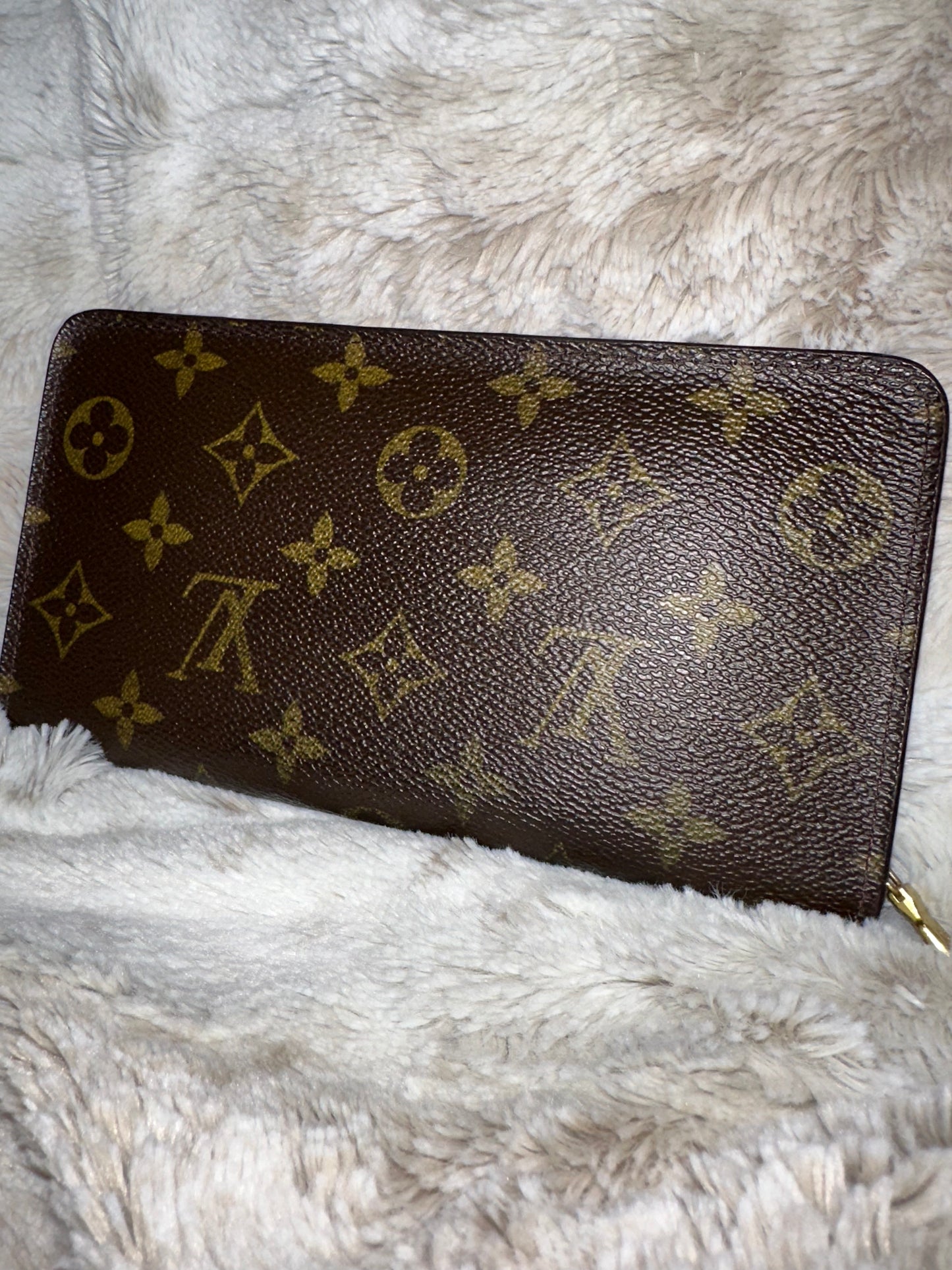 Pre-owned Vintage Louis Vuitton Portomone ZipRound Long Wallet #16 AUTHENTIC