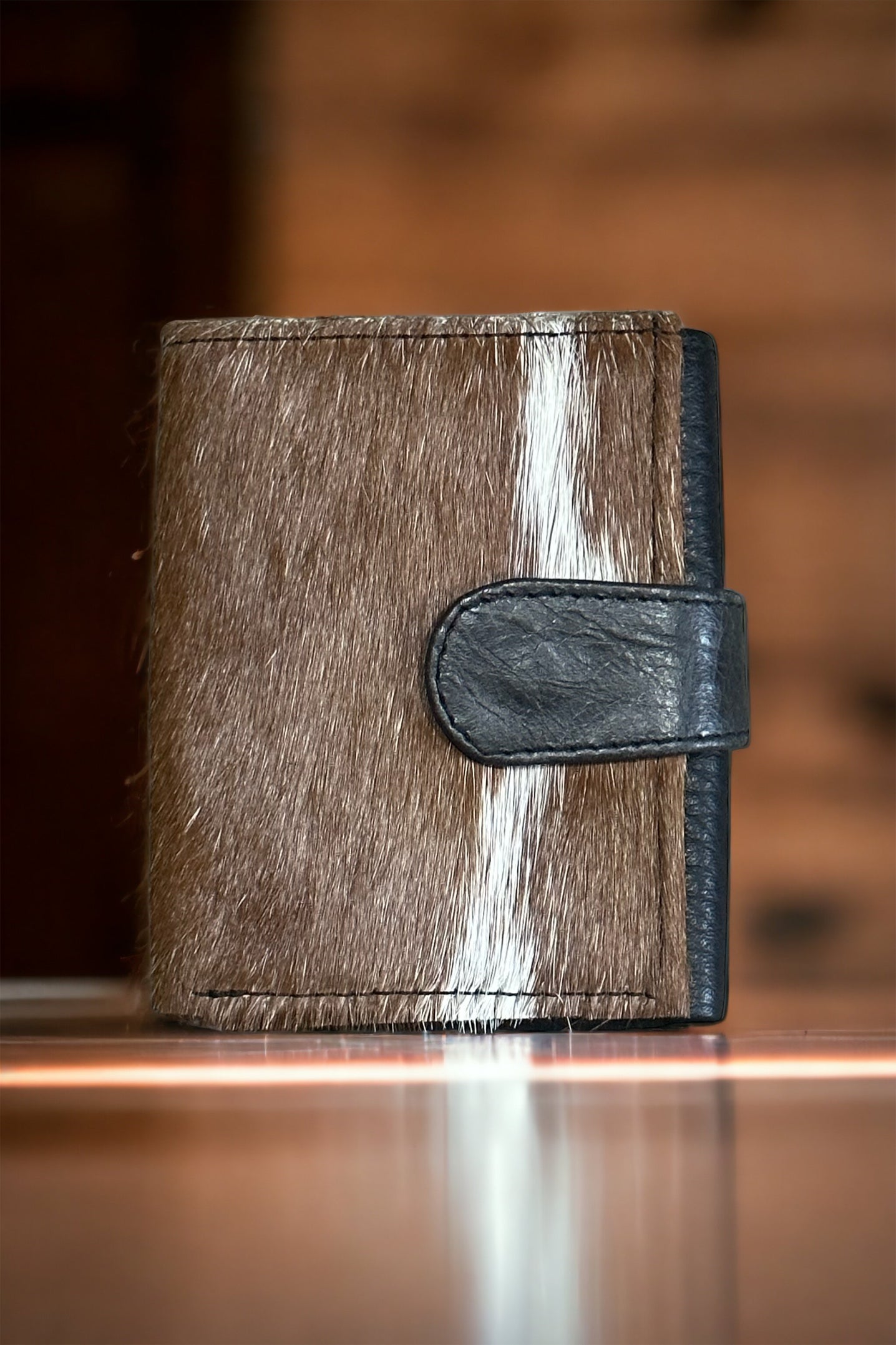 Cowhide wallet trifold small