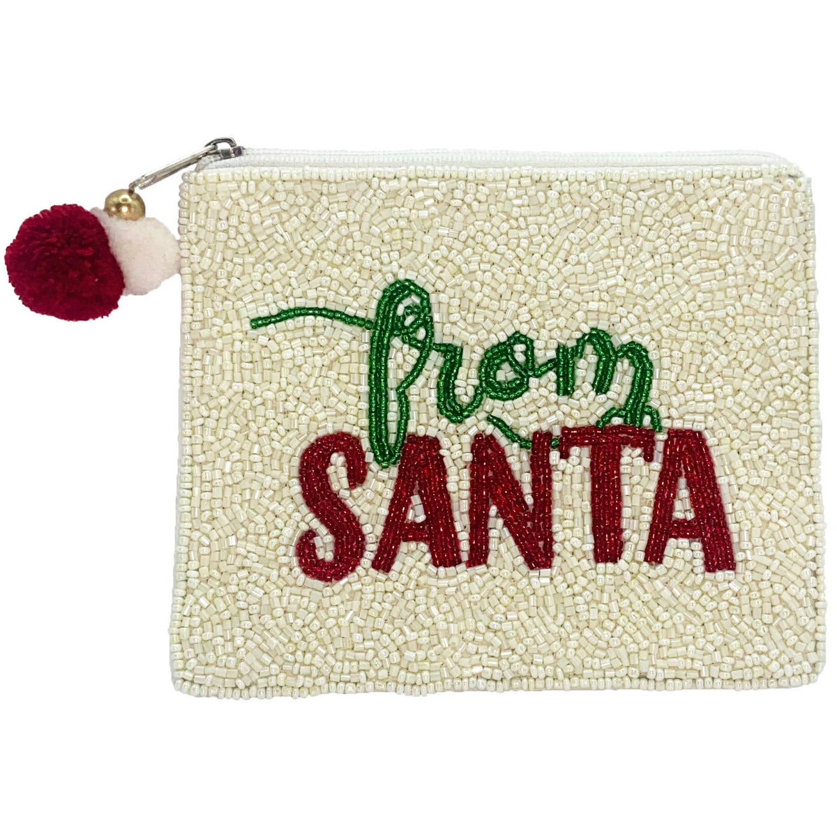 FROM SANTA BEADED POUCH