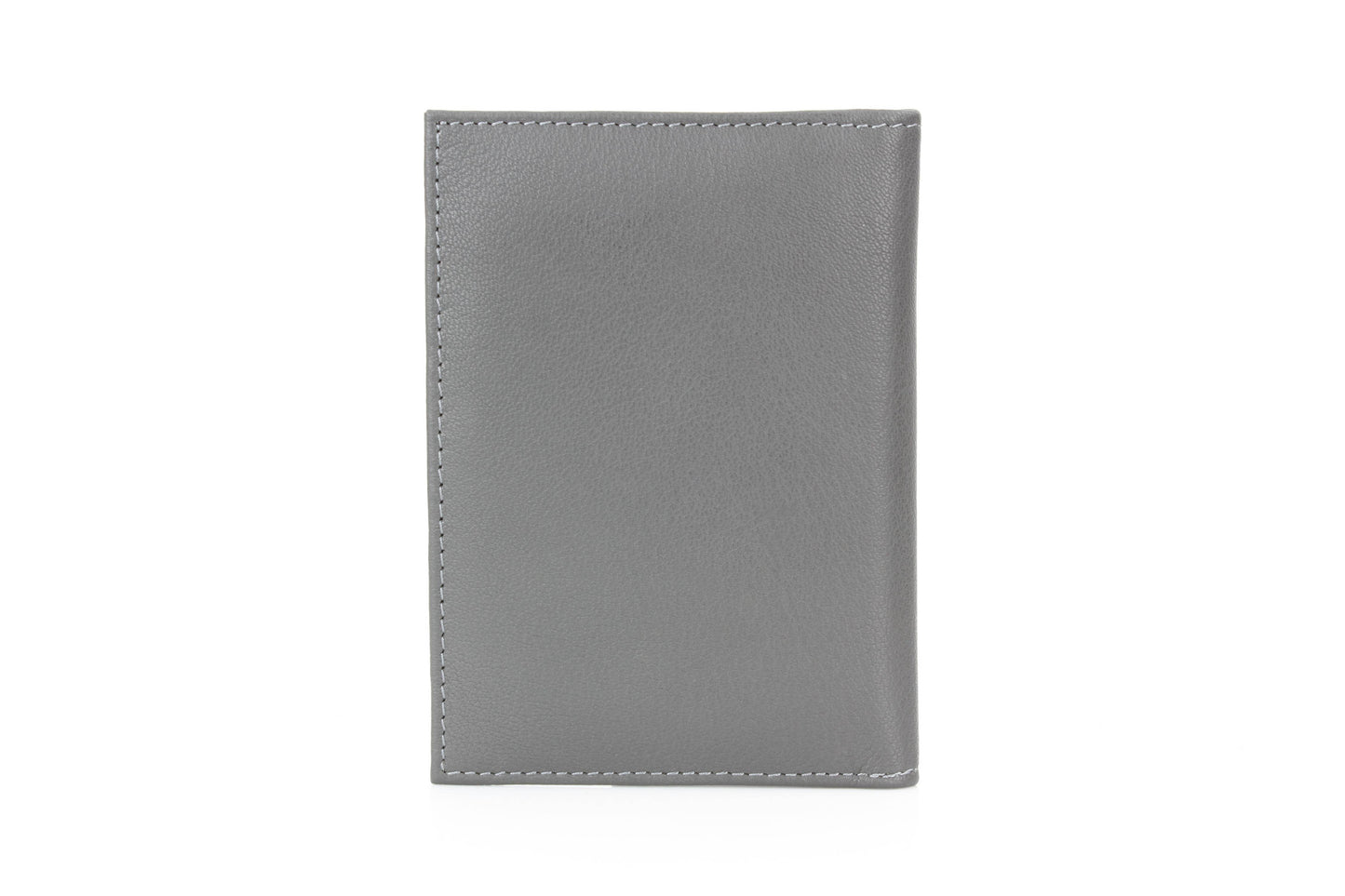 Leather Passport Holder with Card Slots: Black