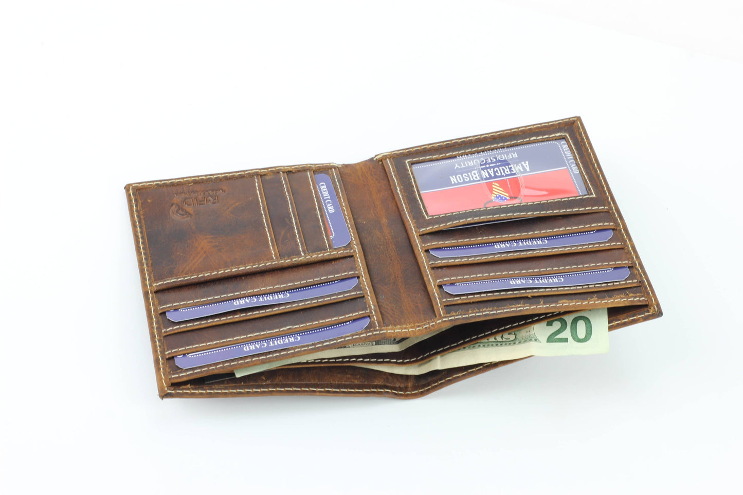 Hunter Leather Men's Hipster Wallet RFID