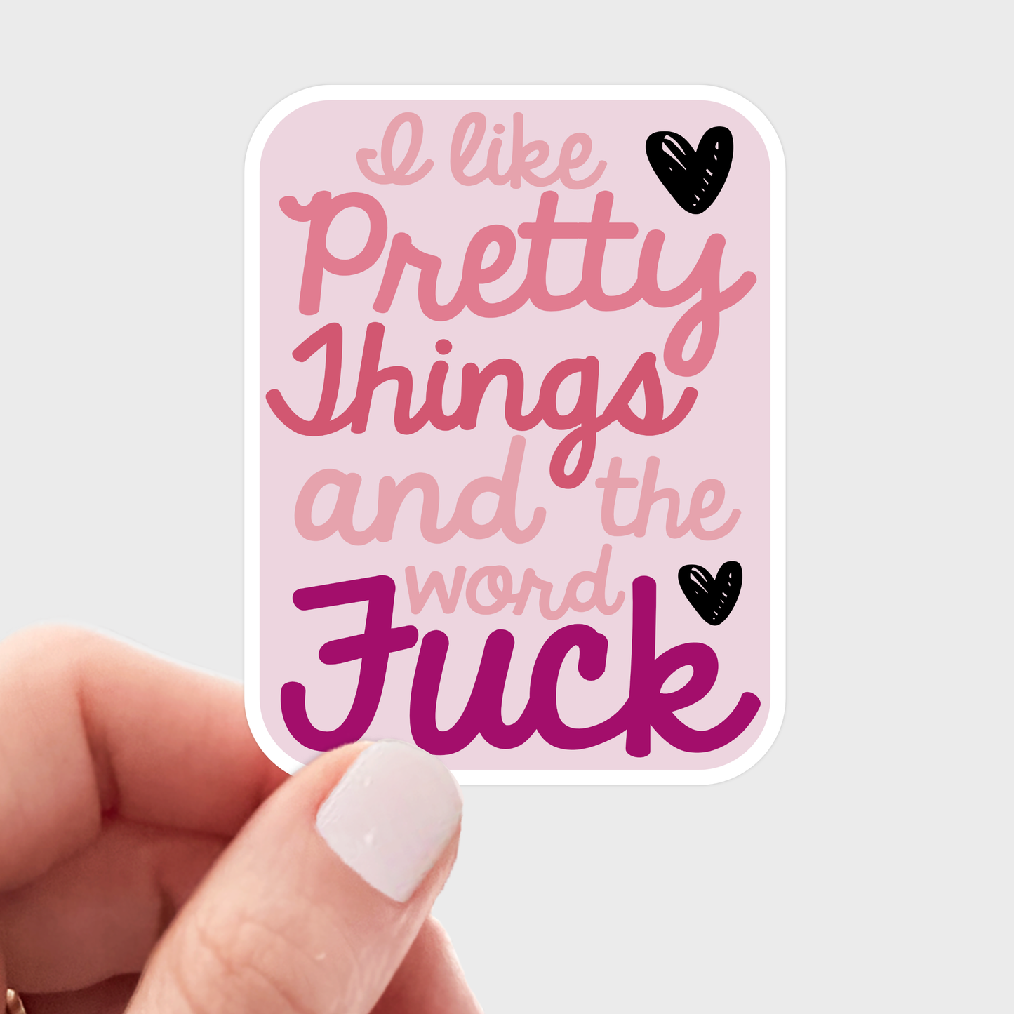 I Like Pretty Things and the Word Fuck Sticker - vinyl