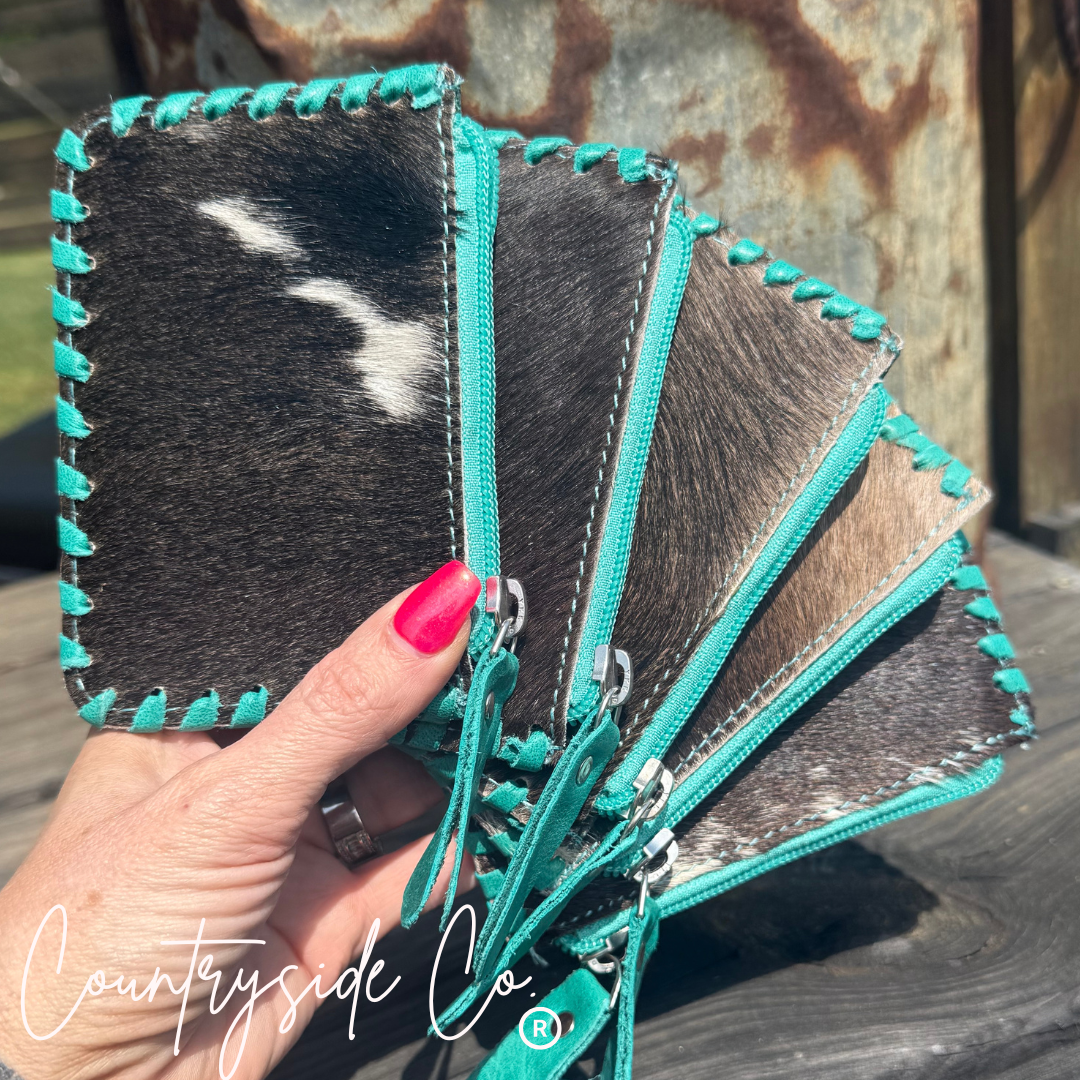 Tooled Leather Pouch, Bag Organizer Pink