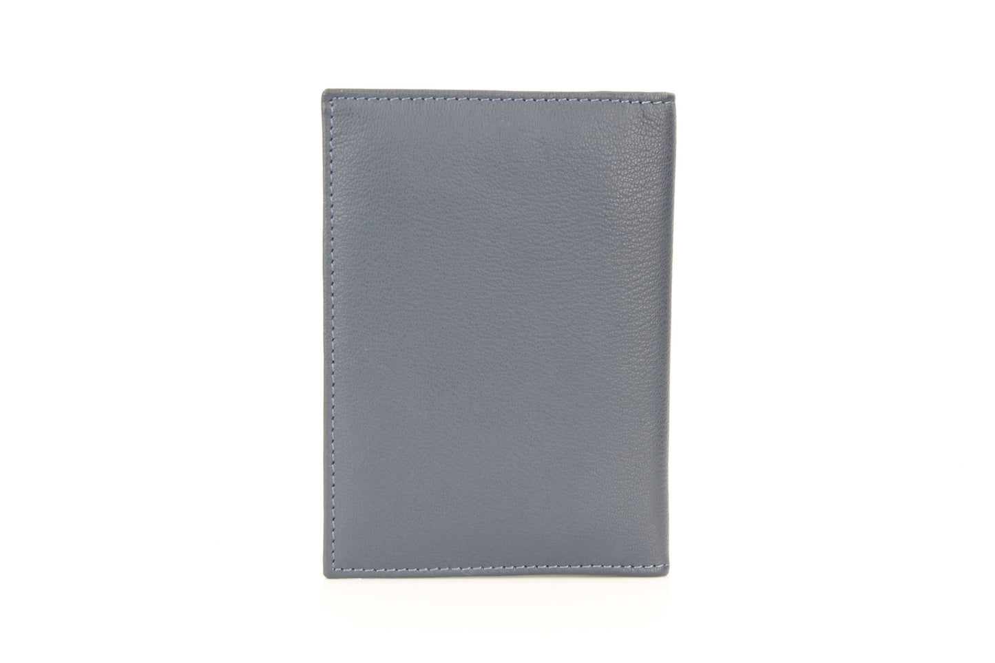 Leather Passport Holder with Card Slots: Black