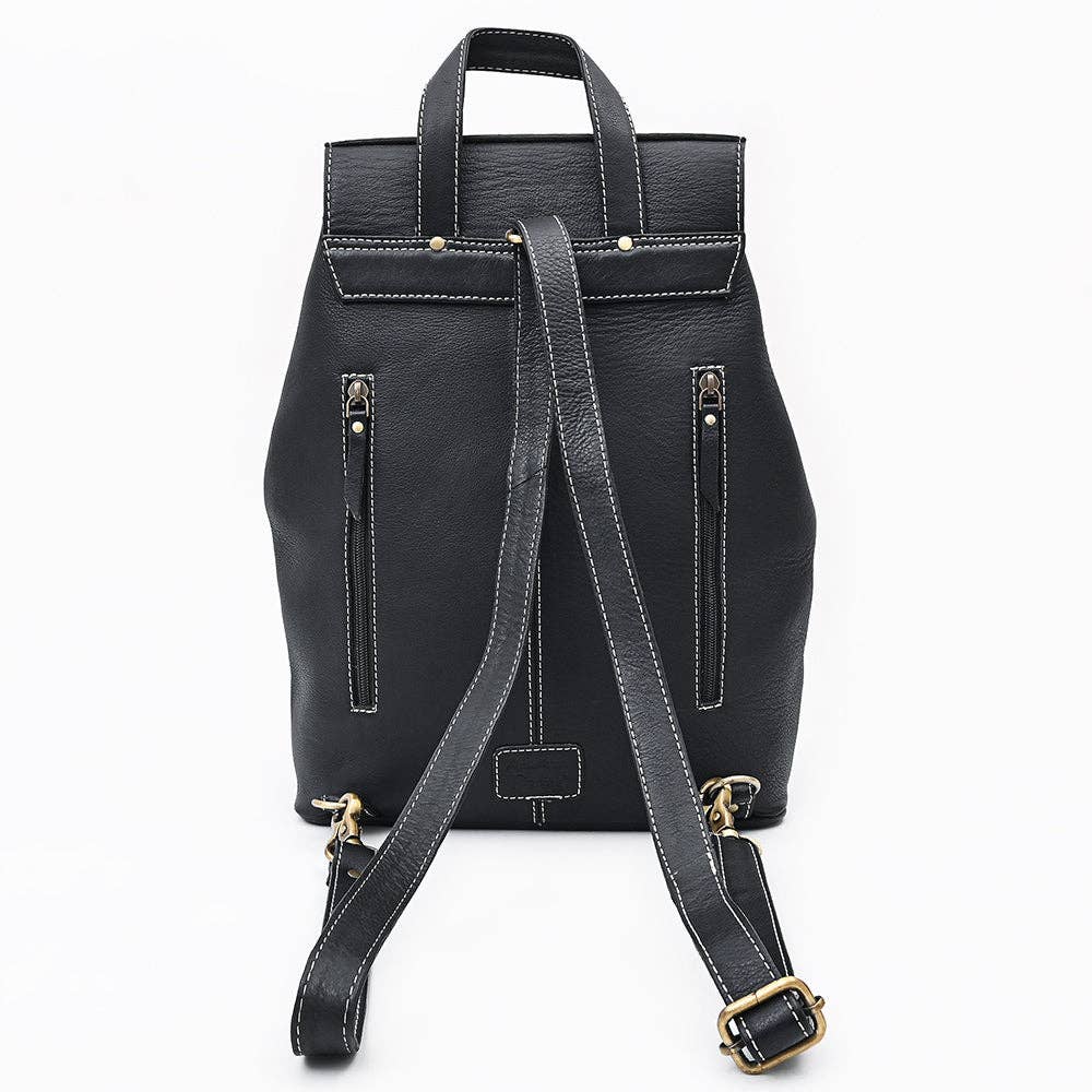 Backpack Hand Tooled Genuine Leather women bag western Bag: ADBGA731