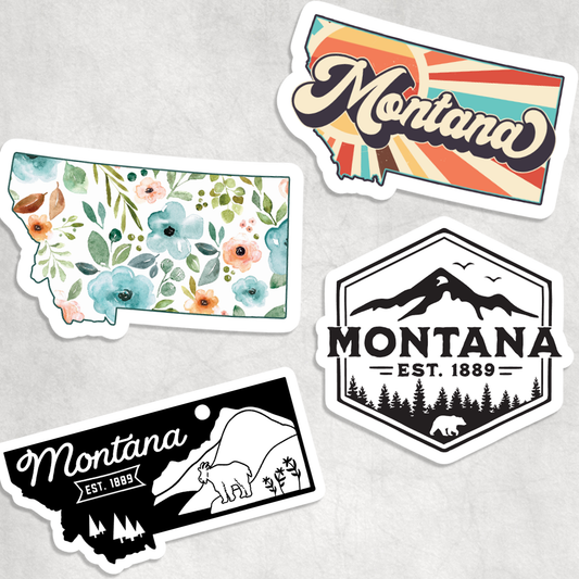 Retro Montana Stickers: Design 2 - Retro